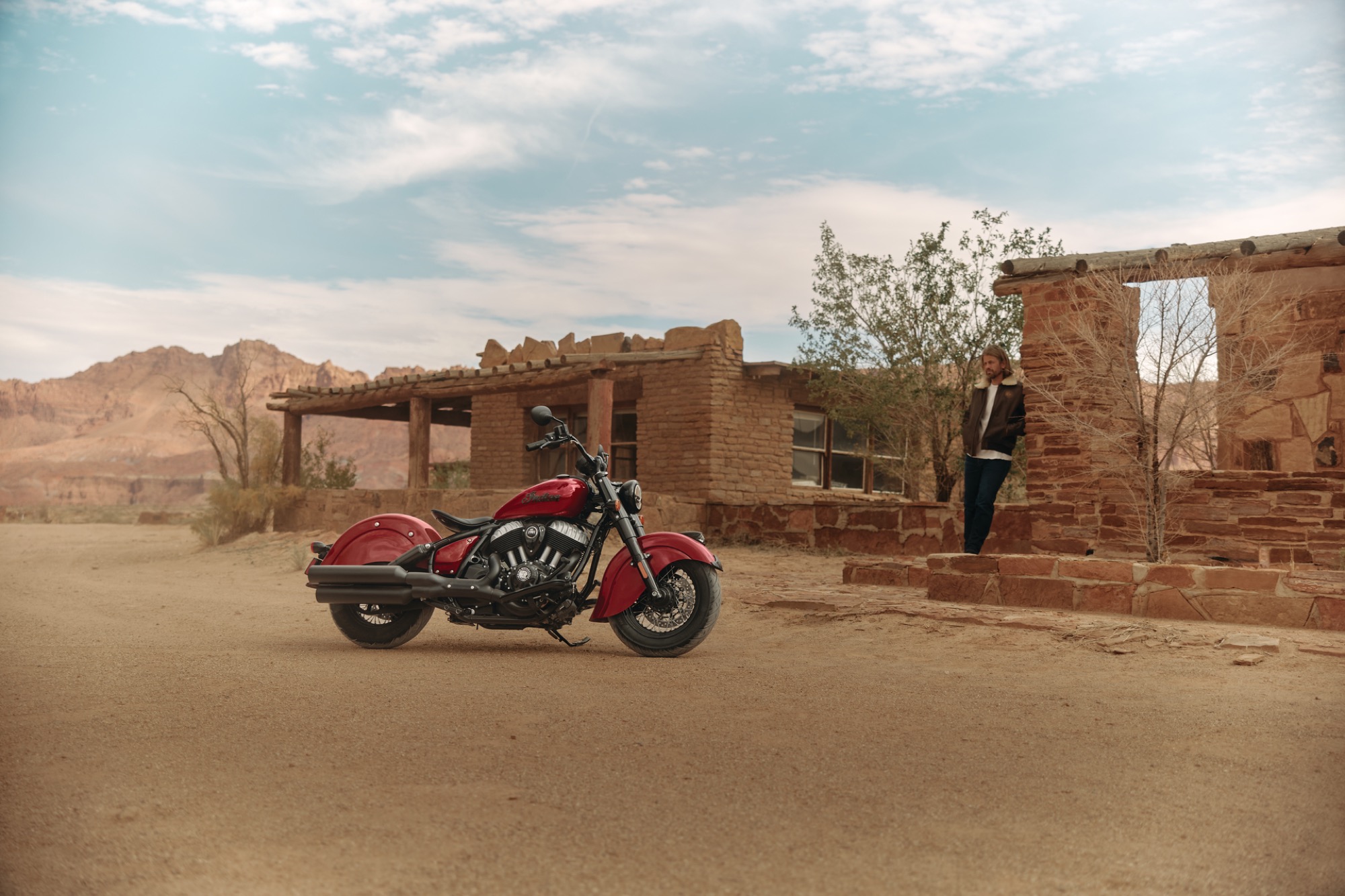 Indian Chief Vintage at a desert lifestyle setting