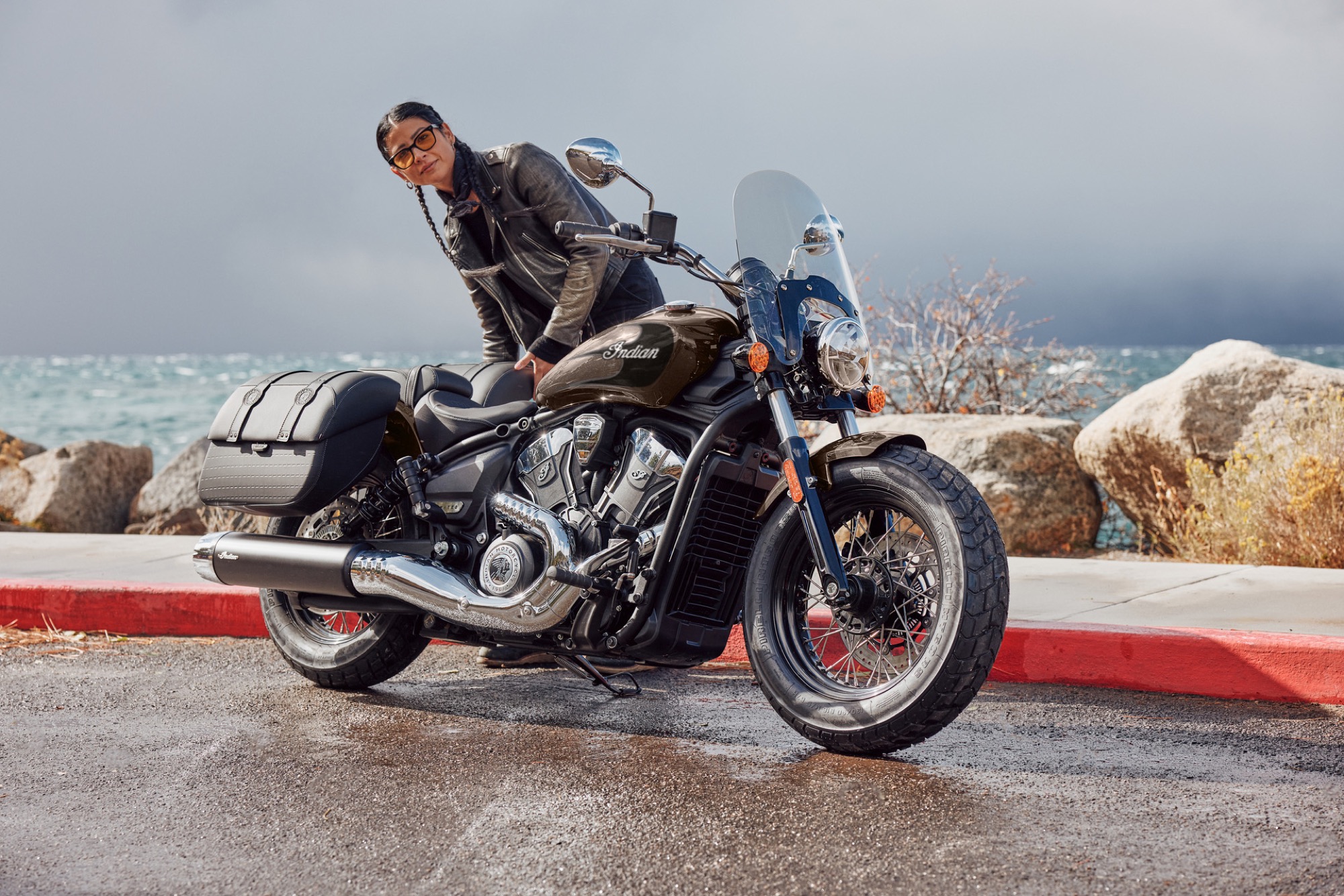 Indian Super Scout on the coast