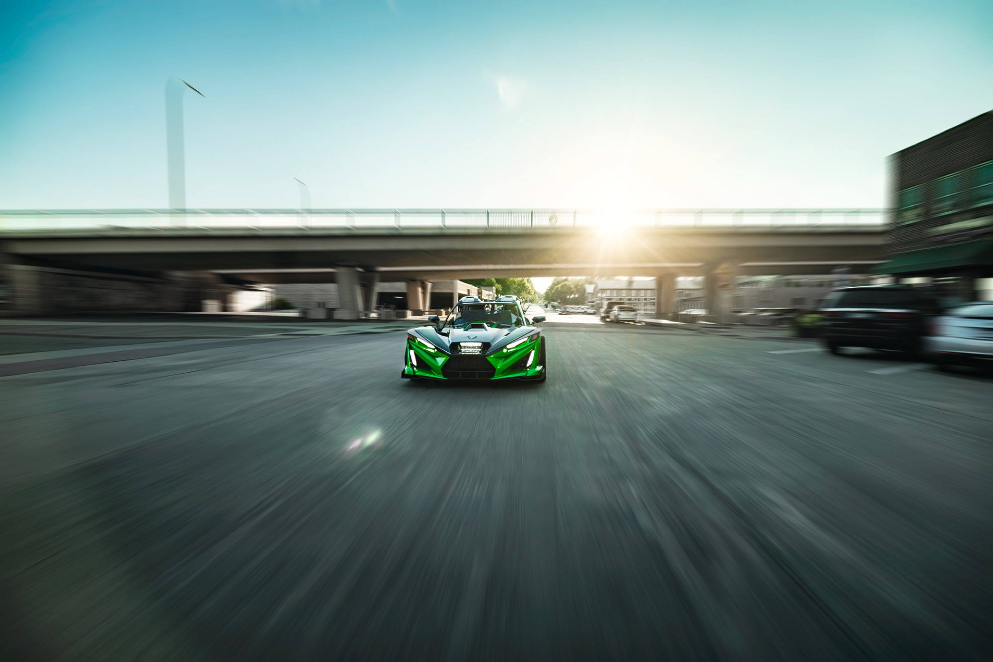 Polaris Slingshot GT in motion on the street